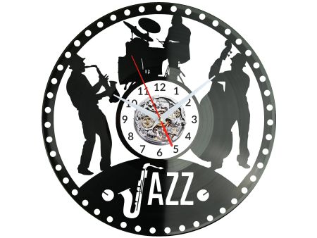 JAZZ MUZYKA ZEGAR ŚCIENNY DEKORACYJNY NOWOCZESNY PŁYTA WINYLOWA WINYL NA PREZENT EVEVO EVEVO.PL W0253