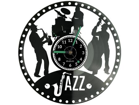 Jazz Muzyka Zegar Ścienny Płyta Winylowa Nowoczesny Dekoracyjny Na Prezent Urodziny