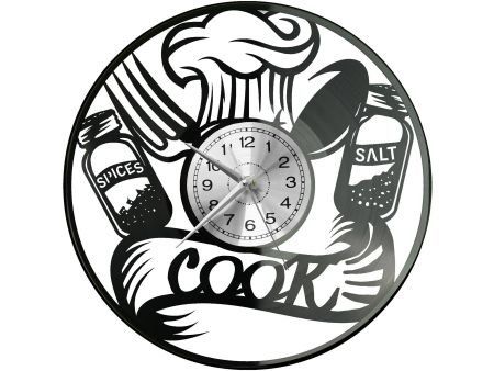 Zegar Kucharza ZEGAR ŚCIENNY DEKORACYJNY NOWOCZESNY PŁYTA WINYLOWA WINYL NA PREZENT EVEVO EVEVO.PL W0255