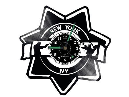 CSI NEW YORK ZEGAR ŚCIENNY DEKORACYJNY NOWOCZESNY PŁYTA WINYLOWA WINYL NA PREZENT EVEVO EVEVO.PL W0310
