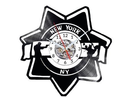 CSI NEW YORK ZEGAR ŚCIENNY DEKORACYJNY NOWOCZESNY PŁYTA WINYLOWA WINYL NA PREZENT EVEVO EVEVO.PL W0310