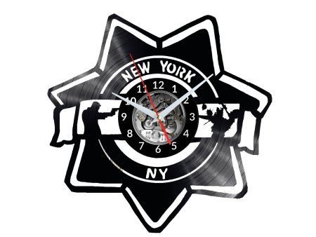CSI NEW YORK ZEGAR ŚCIENNY DEKORACYJNY NOWOCZESNY PŁYTA WINYLOWA WINYL NA PREZENT EVEVO EVEVO.PL W0310
