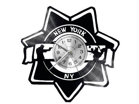 CSI NEW YORK ZEGAR ŚCIENNY DEKORACYJNY NOWOCZESNY PŁYTA WINYLOWA WINYL NA PREZENT EVEVO EVEVO.PL W0310