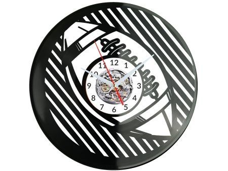 Amerykański Football ZEGAR ŚCIENNY DEKORACYJNY NOWOCZESNY PŁYTA WINYLOWA WINYL NA PREZENT EVEVO EVEVO.PL W0317