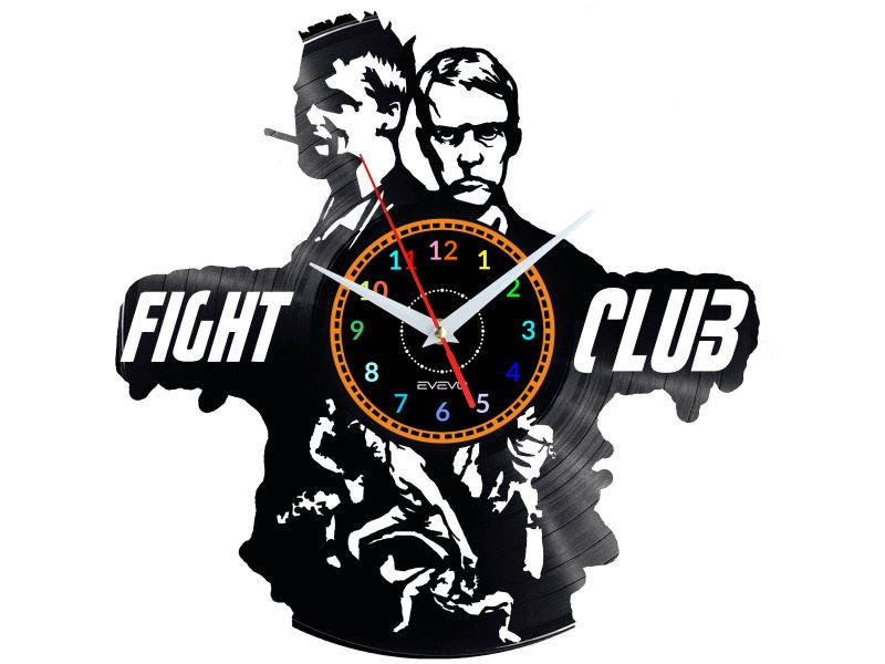 Fight Club Zegar Ścienny Płyta Winylowa Nowoczesny Dekoracyjny Na Prezent Urodziny