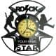 Rock Star Twoje Imię ZEGAR ŚCIENNY DEKORACYJNY NOWOCZESNY PŁYTA WINYLOWA WINYL NA PREZENT EVEVO EVEVO.PL W0354