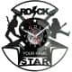 Rock Star Twoje Imię ZEGAR ŚCIENNY DEKORACYJNY NOWOCZESNY PŁYTA WINYLOWA WINYL NA PREZENT EVEVO EVEVO.PL W0354