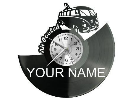 VW Volkswagen Twoje Imię Zegar Ścienny Dekoracyjny Płyta Winylowa Prezent Dla Niego Dla Niej evevo.pl W0359