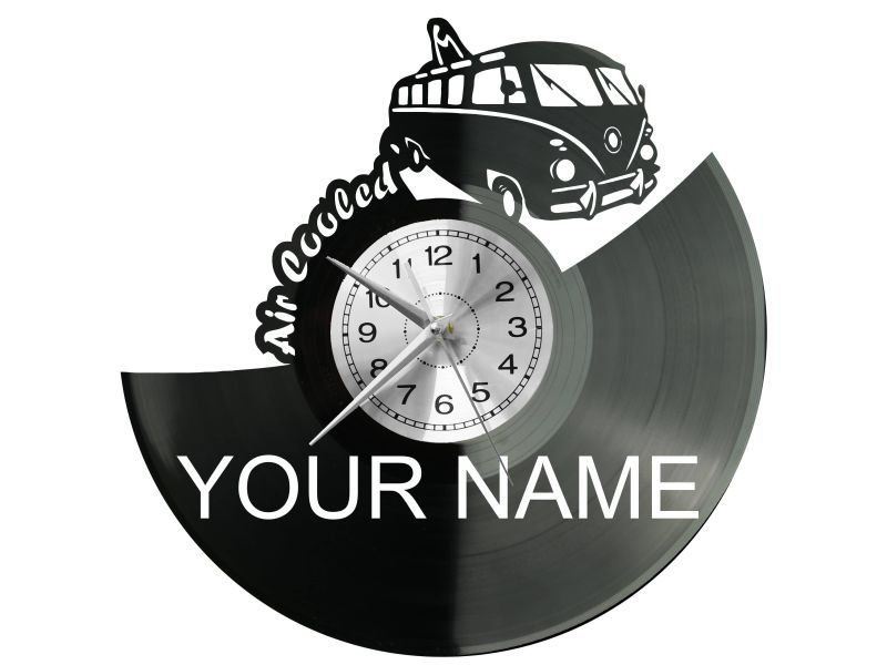 VW Volkswagen Twoje Imię Zegar Ścienny Dekoracyjny Płyta Winylowa Prezent Dla Niego Dla Niej evevo.pl W0359