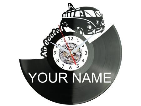 VW Volkswagen Twoje Imię Zegar Ścienny Dekoracyjny Płyta Winylowa Prezent Dla Niego Dla Niej evevo.pl W0359