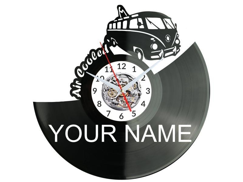 VW Volkswagen Twoje Imię Zegar Ścienny Dekoracyjny Płyta Winylowa Prezent Dla Niego Dla Niej evevo.pl W0359