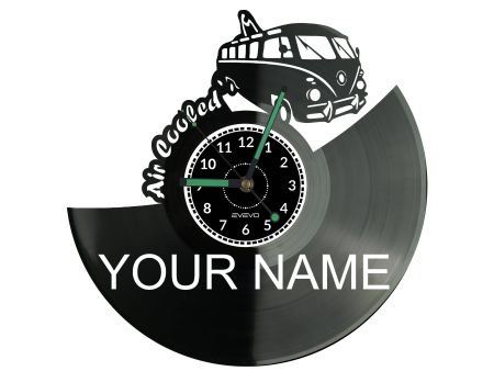 VW Volkswagen Twoje Imię Zegar Ścienny Dekoracyjny Płyta Winylowa Prezent Dla Niego Dla Niej evevo.pl W0359