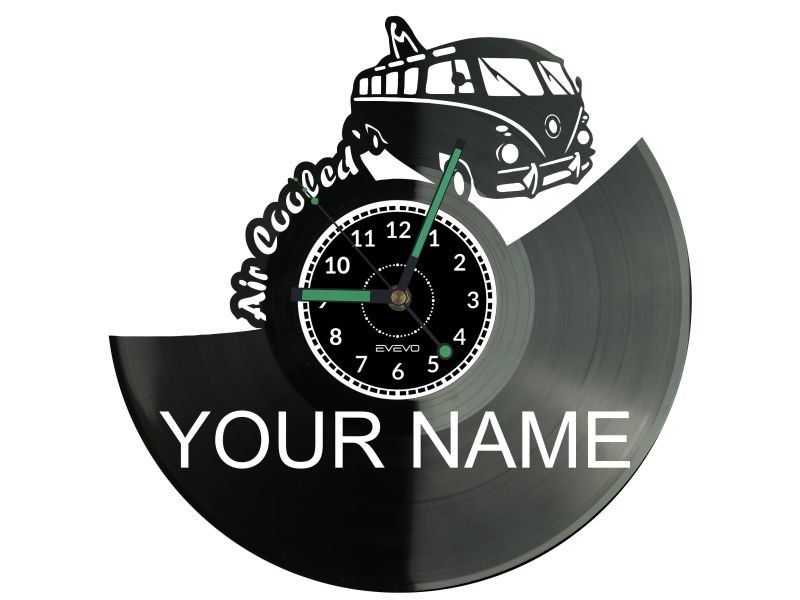 VW Volkswagen Twoje Imię Zegar Ścienny Dekoracyjny Płyta Winylowa Prezent Dla Niego Dla Niej evevo.pl W0359