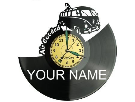VW Volkswagen Twoje Imię Zegar Ścienny Dekoracyjny Płyta Winylowa Prezent Dla Niego Dla Niej evevo.pl W0359