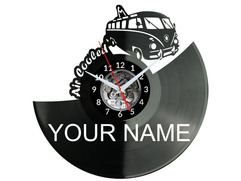 VW Volkswagen Twoje Imię Zegar Ścienny Dekoracyjny Płyta Winylowa Prezent Dla Niego Dla Niej evevo.pl W0359