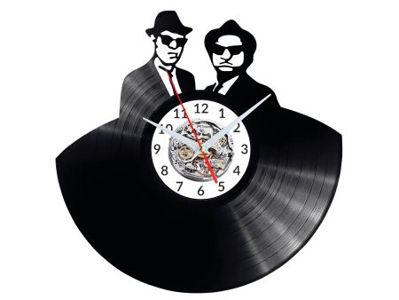 BLUES  BROTHERS ZEGAR ŚCIENNY DEKORACYJNY NOWOCZESNY PŁYTA WINYLOWA WINYL NA PREZENT EVEVO EVEVO.PL W0370