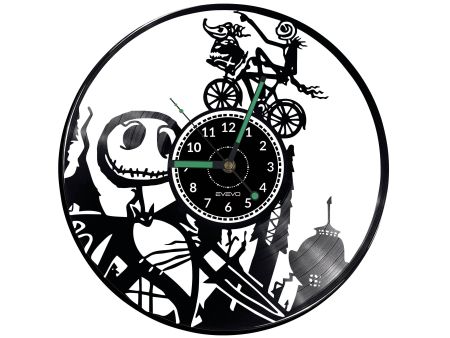 Nightmare before Christmas Zegar Ścienny Płyta Winylowa Nowoczesny Dekoracyjny Na Prezent Urodziny