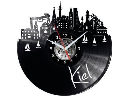 KIEL ZEGAR ŚCIENNY DEKORACYJNY NOWOCZESNY PŁYTA WINYLOWA WINYL NA PREZENT EVEVO EVEVO.PL W0437