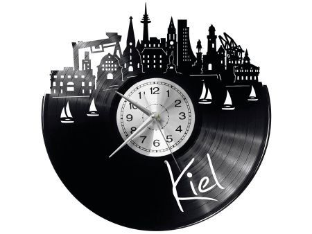 KIEL ZEGAR ŚCIENNY DEKORACYJNY NOWOCZESNY PŁYTA WINYLOWA WINYL NA PREZENT EVEVO EVEVO.PL W0437