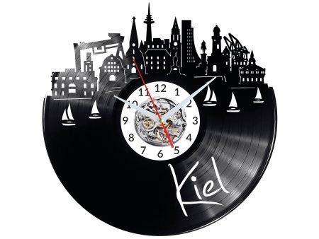 KIEL ZEGAR ŚCIENNY DEKORACYJNY NOWOCZESNY PŁYTA WINYLOWA WINYL NA PREZENT EVEVO EVEVO.PL W0437