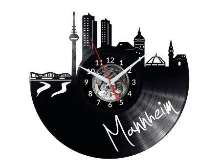 MANNHEIM ZEGAR ŚCIENNY DEKORACYJNY NOWOCZESNY PŁYTA WINYLOWA WINYL NA PREZENT EVEVO EVEVO.PL W0438