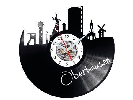OBERHAUSEN ZEGAR ŚCIENNY DEKORACYJNY NOWOCZESNY PŁYTA WINYLOWA WINYL NA PREZENT EVEVO EVEVO.PL W0443