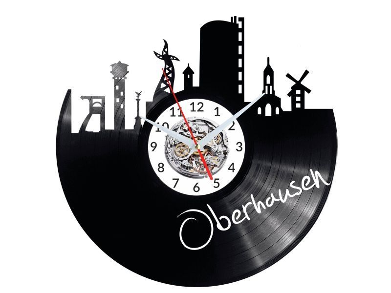 OBERHAUSEN ZEGAR ŚCIENNY DEKORACYJNY NOWOCZESNY PŁYTA WINYLOWA WINYL NA PREZENT EVEVO EVEVO.PL W0443