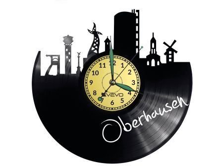 OBERHAUSEN ZEGAR ŚCIENNY DEKORACYJNY NOWOCZESNY PŁYTA WINYLOWA WINYL NA PREZENT EVEVO EVEVO.PL W0443