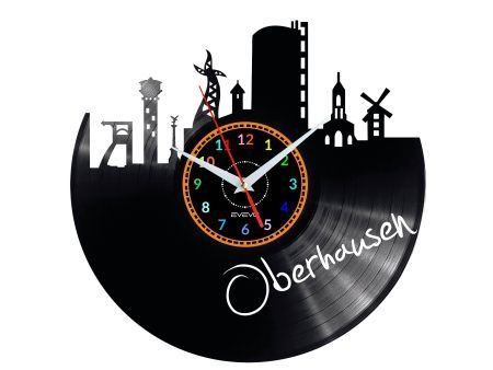OBERHAUSEN ZEGAR ŚCIENNY DEKORACYJNY NOWOCZESNY PŁYTA WINYLOWA WINYL NA PREZENT EVEVO EVEVO.PL W0443