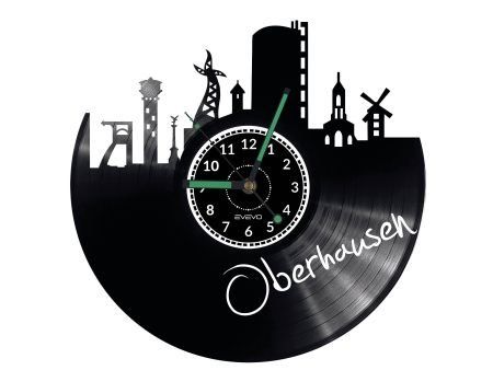 OBERHAUSEN ZEGAR ŚCIENNY DEKORACYJNY NOWOCZESNY PŁYTA WINYLOWA WINYL NA PREZENT EVEVO EVEVO.PL W0443