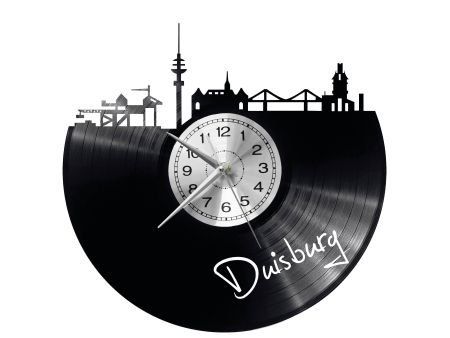 DUISBURG ZEGAR ŚCIENNY DEKORACYJNY NOWOCZESNY PŁYTA WINYLOWA WINYL NA PREZENT EVEVO EVEVO.PL W0444