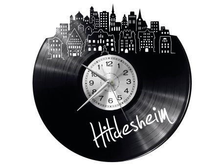HILDESHEIM ZEGAR ŚCIENNY DEKORACYJNY NOWOCZESNY PŁYTA WINYLOWA WINYL NA PREZENT EVEVO EVEVO.PL W0445