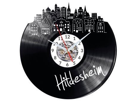 HILDESHEIM ZEGAR ŚCIENNY DEKORACYJNY NOWOCZESNY PŁYTA WINYLOWA WINYL NA PREZENT EVEVO EVEVO.PL W0445