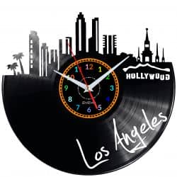 LOS ANGELES ZEGAR ŚCIENNY DEKORACYJNY NOWOCZESNY PŁYTA WINYLOWA WINYL NA PREZENT EVEVO EVEVO.PL W0451