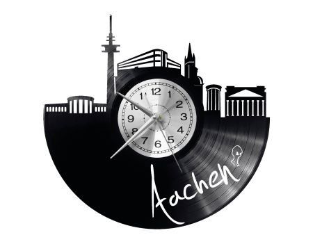 AACHEN ZEGAR ŚCIENNY DEKORACYJNY NOWOCZESNY PŁYTA WINYLOWA WINYL NA PREZENT EVEVO EVEVO.PL W0465