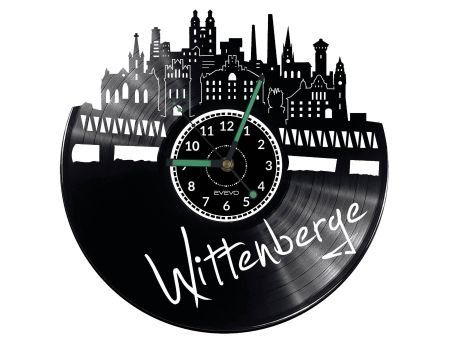 WITTENBERGE ZEGAR ŚCIENNY DEKORACYJNY NOWOCZESNY PŁYTA WINYLOWA WINYL NA PREZENT EVEVO EVEVO.PL W0473