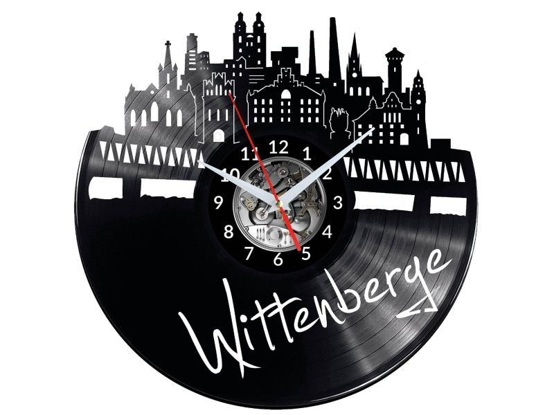 WITTENBERGE ZEGAR ŚCIENNY DEKORACYJNY NOWOCZESNY PŁYTA WINYLOWA WINYL NA PREZENT EVEVO EVEVO.PL W0473
