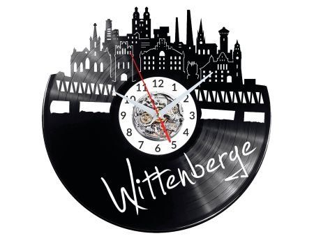 WITTENBERGE ZEGAR ŚCIENNY DEKORACYJNY NOWOCZESNY PŁYTA WINYLOWA WINYL NA PREZENT EVEVO EVEVO.PL W0473