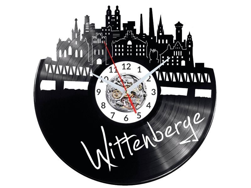 WITTENBERGE ZEGAR ŚCIENNY DEKORACYJNY NOWOCZESNY PŁYTA WINYLOWA WINYL NA PREZENT EVEVO EVEVO.PL W0473