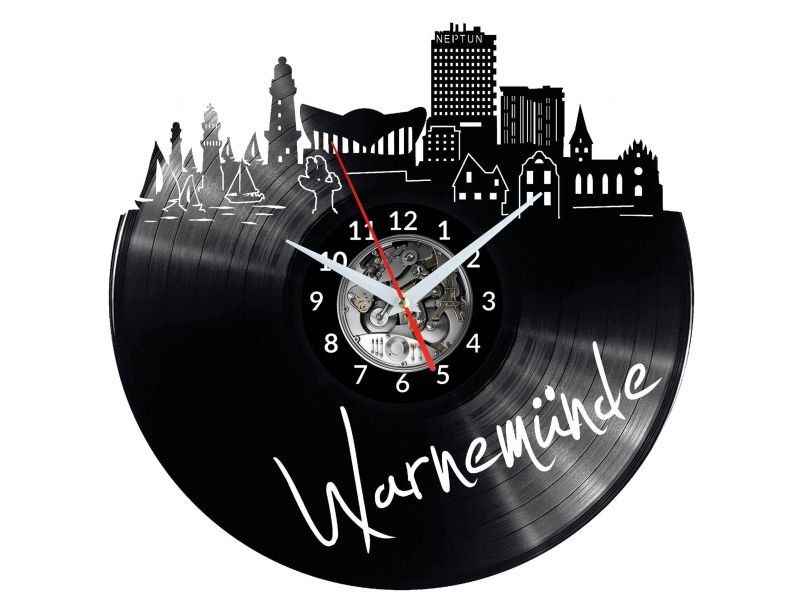 WARMEN NDE ZEGAR ŚCIENNY DEKORACYJNY NOWOCZESNY PŁYTA WINYLOWA WINYL NA PREZENT EVEVO EVEVO.PL W0474