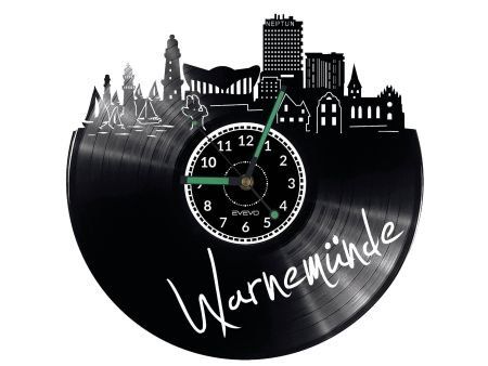 WARMEN NDE ZEGAR ŚCIENNY DEKORACYJNY NOWOCZESNY PŁYTA WINYLOWA WINYL NA PREZENT EVEVO EVEVO.PL W0474