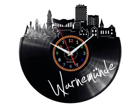 WARMEN NDE ZEGAR ŚCIENNY DEKORACYJNY NOWOCZESNY PŁYTA WINYLOWA WINYL NA PREZENT EVEVO EVEVO.PL W0474