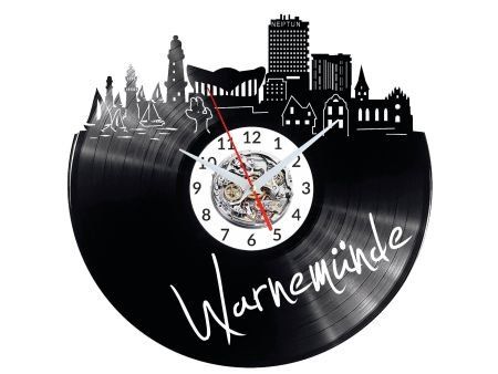 WARMEN NDE ZEGAR ŚCIENNY DEKORACYJNY NOWOCZESNY PŁYTA WINYLOWA WINYL NA PREZENT EVEVO EVEVO.PL W0474