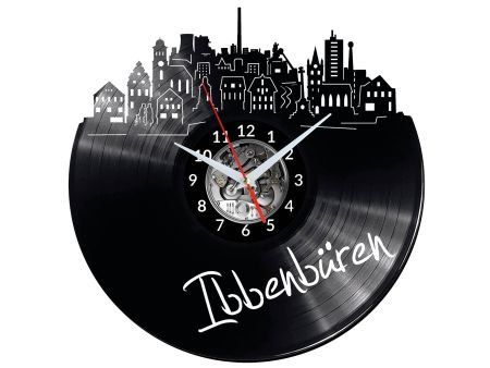 IBBENBUREN ZEGAR ŚCIENNY DEKORACYJNY NOWOCZESNY PŁYTA WINYLOWA WINYL NA PREZENT EVEVO EVEVO.PL W0477