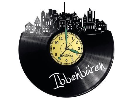 IBBENBUREN ZEGAR ŚCIENNY DEKORACYJNY NOWOCZESNY PŁYTA WINYLOWA WINYL NA PREZENT EVEVO EVEVO.PL W0477