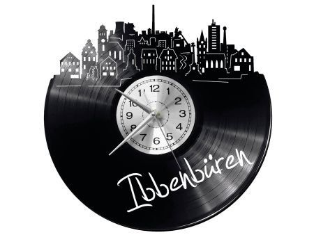 IBBENBUREN ZEGAR ŚCIENNY DEKORACYJNY NOWOCZESNY PŁYTA WINYLOWA WINYL NA PREZENT EVEVO EVEVO.PL W0477