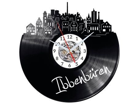 IBBENBUREN ZEGAR ŚCIENNY DEKORACYJNY NOWOCZESNY PŁYTA WINYLOWA WINYL NA PREZENT EVEVO EVEVO.PL W0477