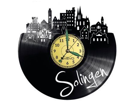 SOLINGEN ZEGAR ŚCIENNY DEKORACYJNY NOWOCZESNY PŁYTA WINYLOWA WINYL NA PREZENT EVEVO EVEVO.PL W0480