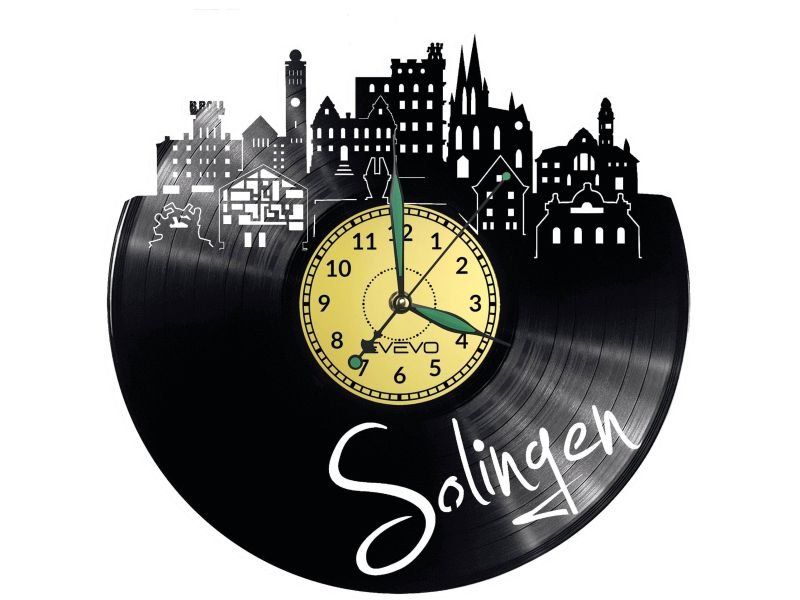 SOLINGEN ZEGAR ŚCIENNY DEKORACYJNY NOWOCZESNY PŁYTA WINYLOWA WINYL NA PREZENT EVEVO EVEVO.PL W0480