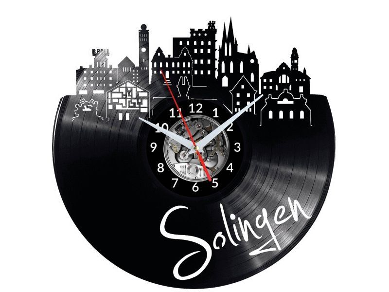 SOLINGEN ZEGAR ŚCIENNY DEKORACYJNY NOWOCZESNY PŁYTA WINYLOWA WINYL NA PREZENT EVEVO EVEVO.PL W0480